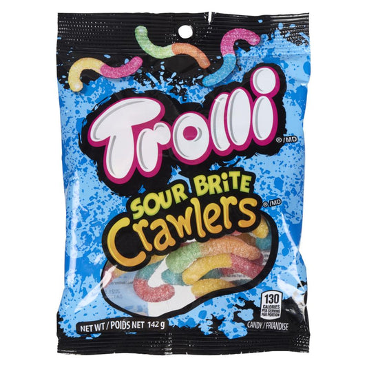 TROLLI CANDY SOUR BRITE CRAWLERS, 12 X 142 G