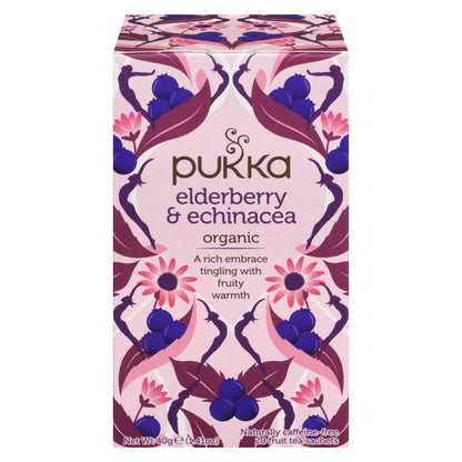 PUKKA HERBAL SUPPLEMENT ELDERBERRY ECHINACEA, 4 X 20 UN