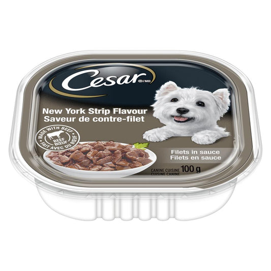 CESAR TRIPLE CHICKEN FILET DOG FOOD, 24 X 100 G