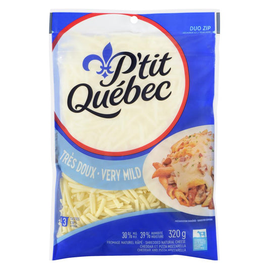 PTITQC GRATED MOZZARELLA AND CHEDDAR CHEESE, 12 X 320 G
