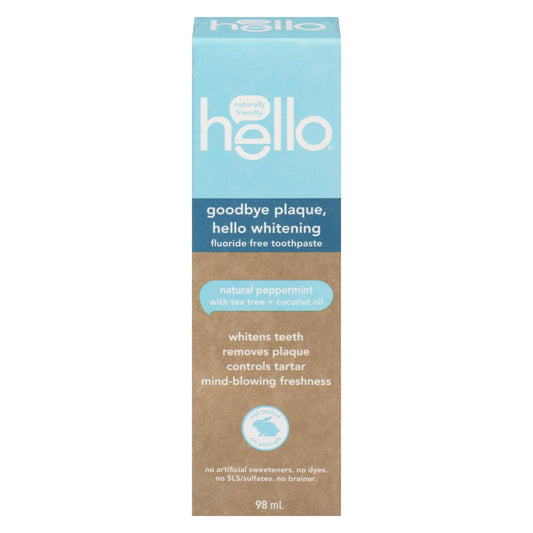HELLO FLUORIDE-FREE TOOTHPASTE, 6 X 98 ML