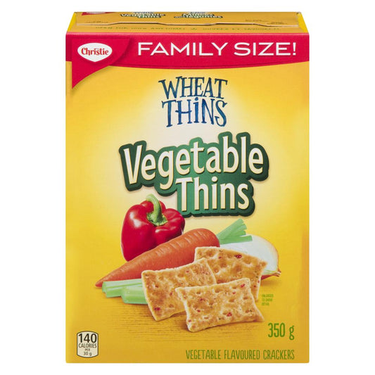 CHRISTIE THIN WHEAT CRACKERS VEGETABLE, 12 X 350 G