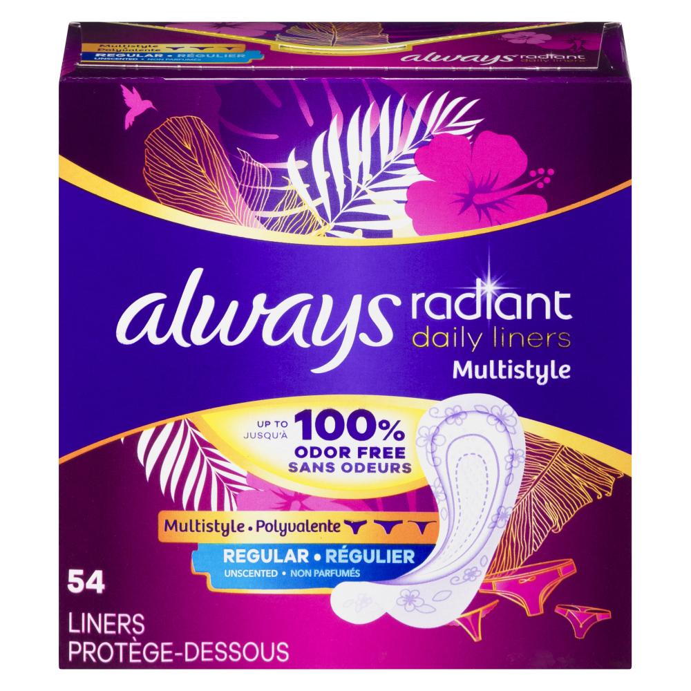 ALWAYS LINER MAXIMUM PROTECTION UNSCENTED, 5 X 54 UN