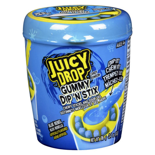 TOPPS JUICY DROP GUMMY DIP N STIX, 8 X 96 G