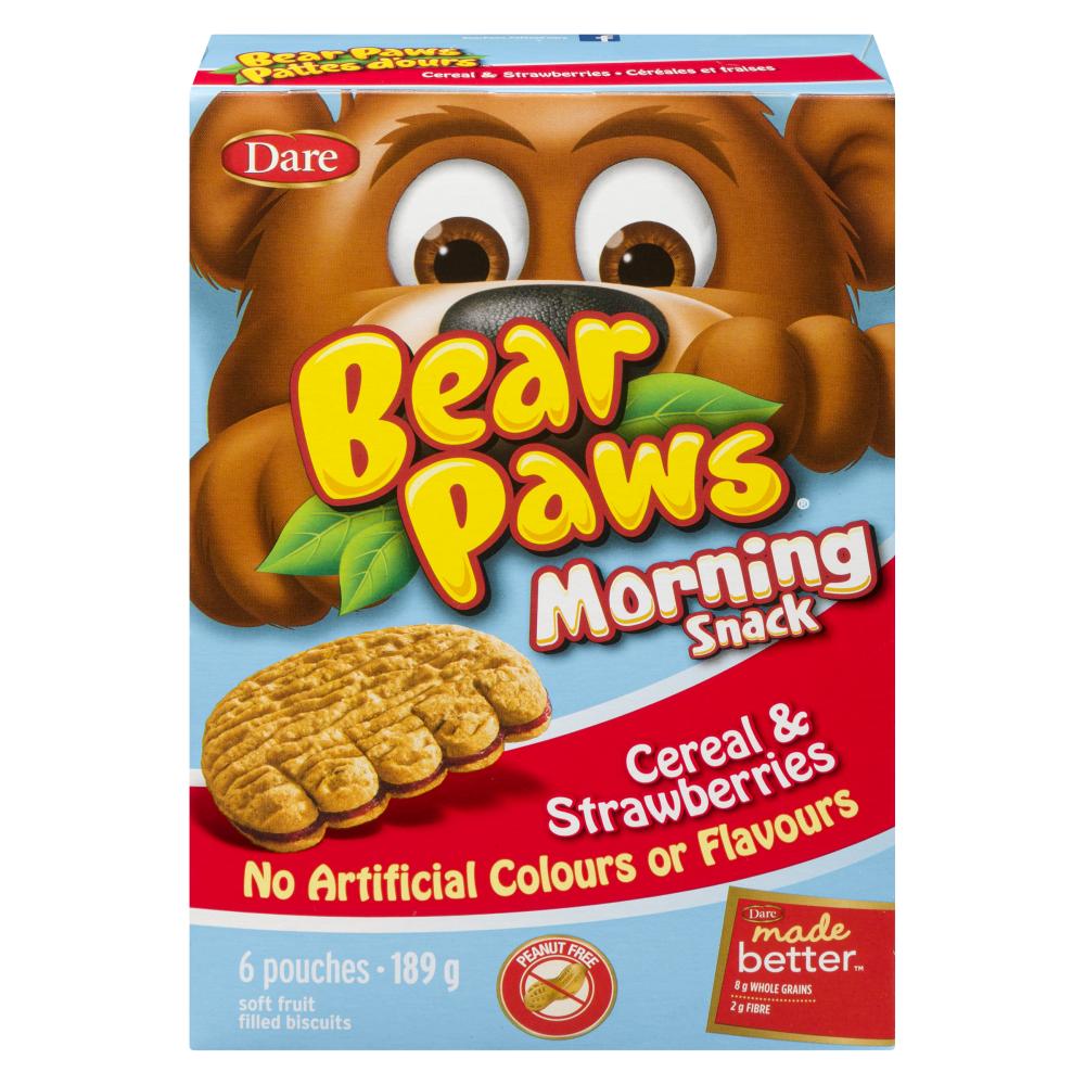 DARE BEAR PAWS MORNING STRAWBERRIES, 12 X 189 G