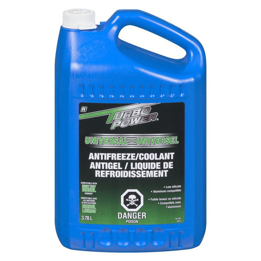 TURBO POWER UNIVERSAL PURE ANTIFREEZE, 4 X 3.78 L