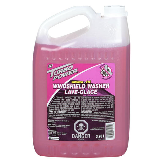 TURBO POWER SUMMER WINDSHIELD WASHER FLUID, 4 X 3.78 L