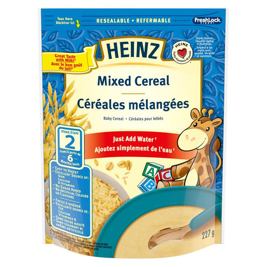 HEINZ BABY MIXED CEREALS, 6 X 227 G