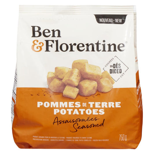 BENFLORE SEASONED POTATOES, 12 X 750 G