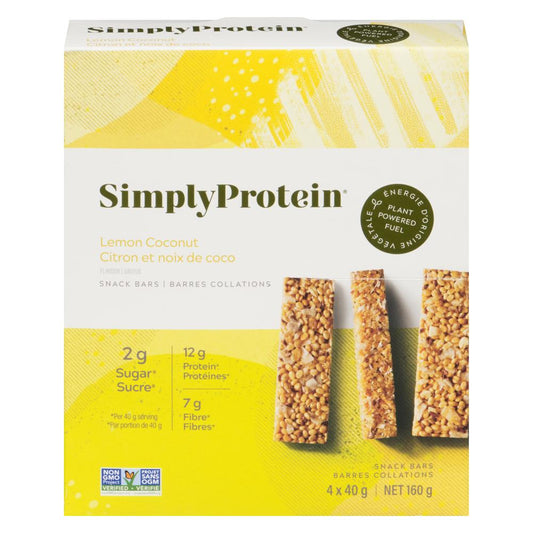 SIMPLY PROTEIN, LEMON COCONUT - SNACK BAR 4PK, 6 x 160G