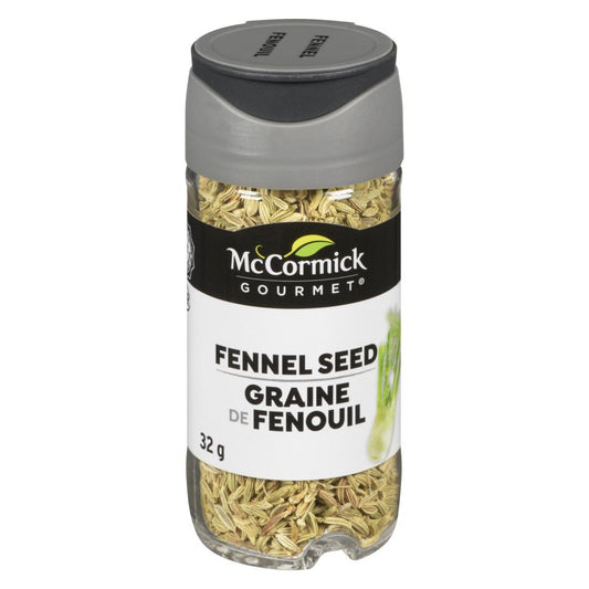 MCCORMICK GOURMET FENNEL SEEDS, 6 X 32 G