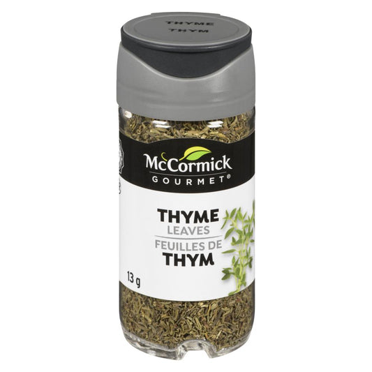 MCCORMICK GOURMET THYME LEAVES, 6 X 13 G