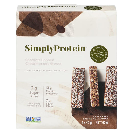 SIMPLY PROTEIN, CHOCOLATE COCONUT - SNACK BAR 4PK, 6 x 160G
