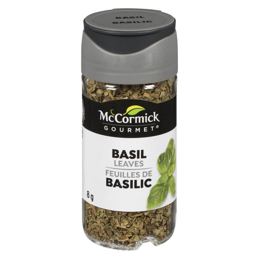 MCCORMICK GOURMET BASIL LEAVES, 6 X 8 G