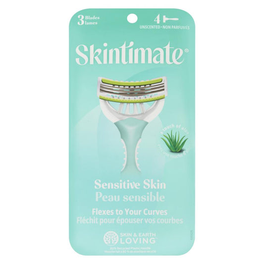 SKINTIMATE RAZORS FOR SENSITIVE SKIN, 3 X 4 UN