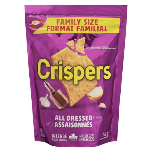 CRISPERS CRACKERS ALL DRESSED, 12 X 240 G