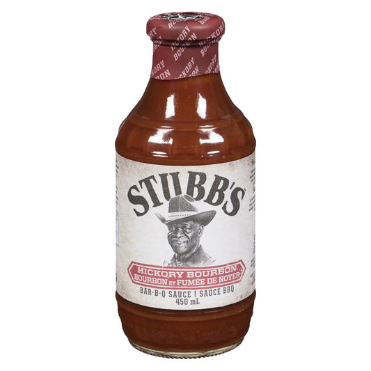 STUBB'S HICKORY BOURBON BBQ SAUCE SINGLE, 6 X 450 ML