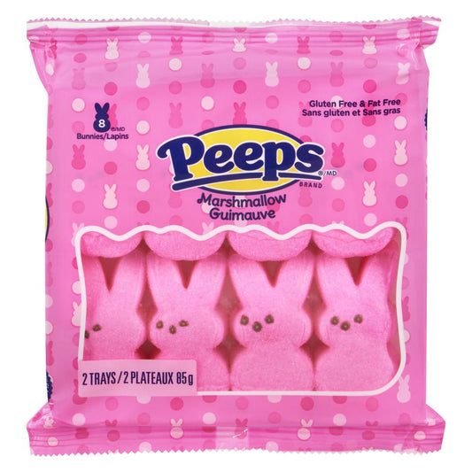 PEEPS MARSHMALLOW PINK BUNNIES, 40 X 85 G