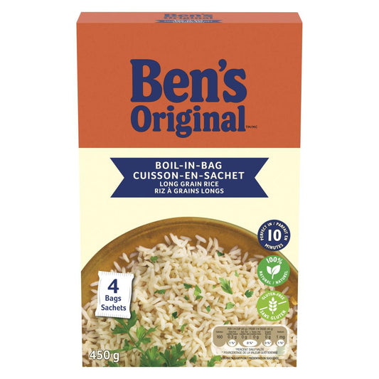 BENORGNL BOIL IN BAG LONG GRAIN RICE 12, 12 X 450 G