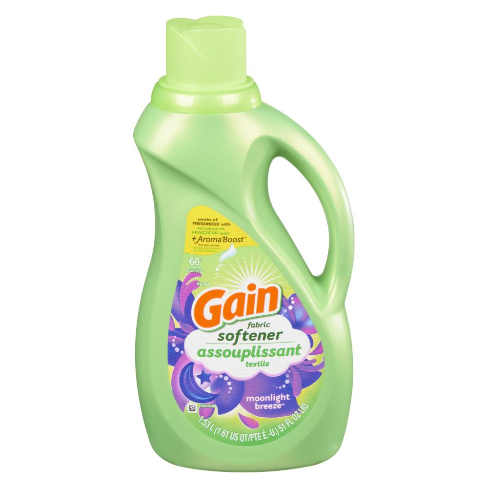 GAIN FABRIC SOFTENER MOONLIGHT BREEZE 60BR, 8 X 1.53 L
