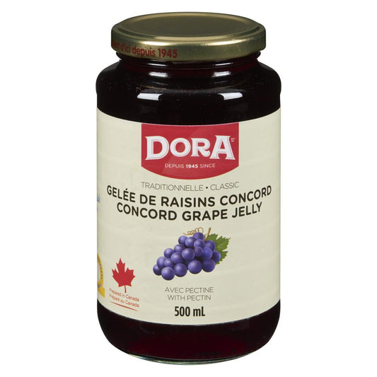 DORA CONCORD GRAPE JELLY, 12 X 500 ML