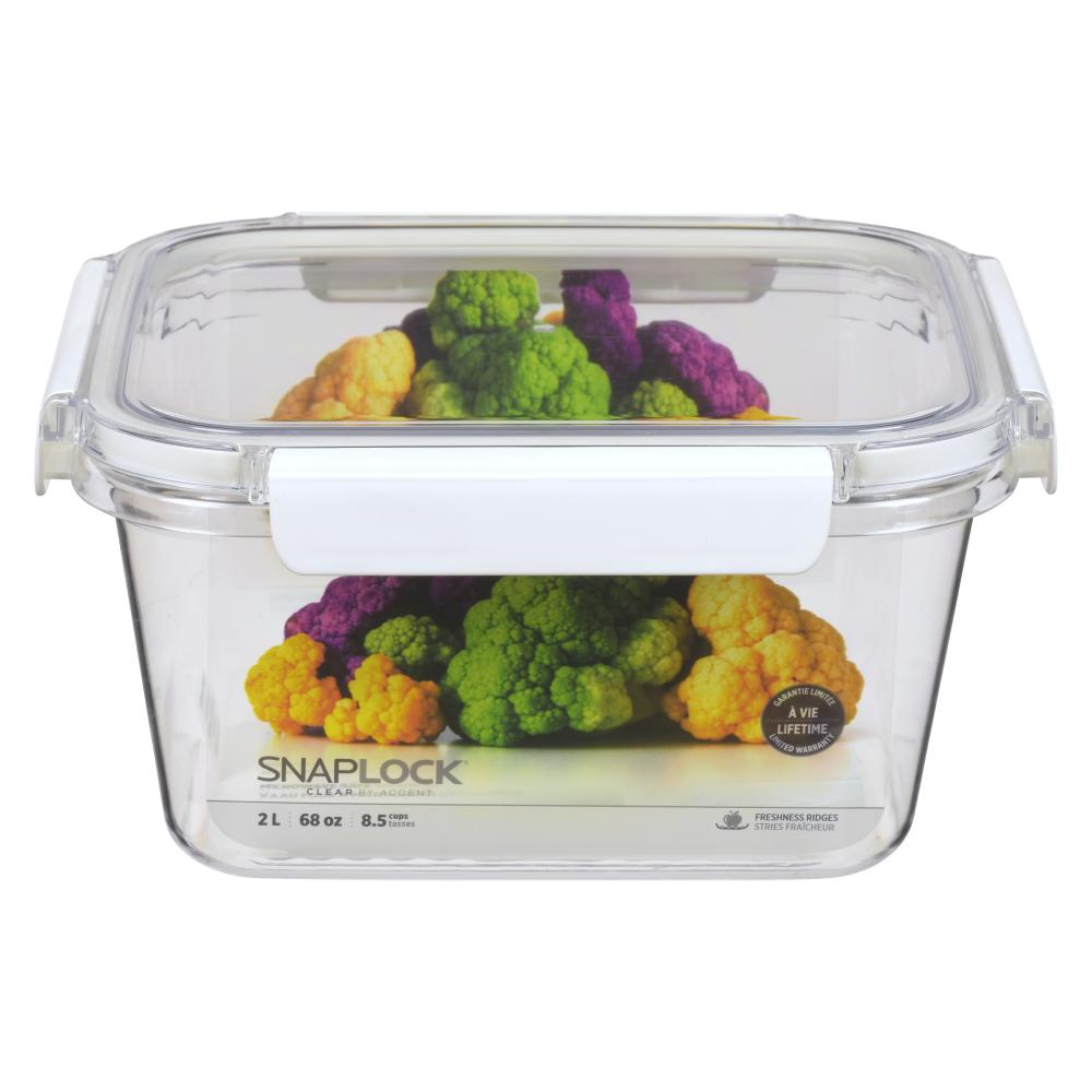 SNAPLOCK CLEAR 2L SQUARE, 4 X 1 UN