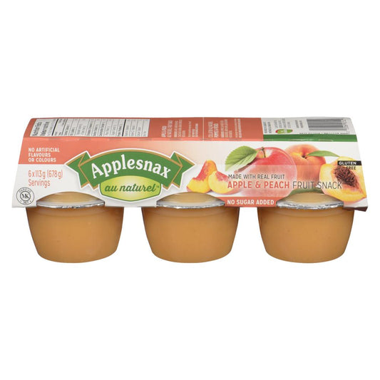 APPLESNAX, PEACH CUPS, 12 x 6/113G