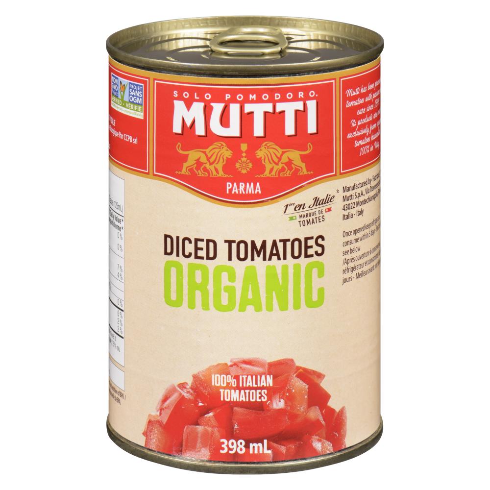MUTTI ORGANIC DICED TOMATOES, 12 X 398 ML