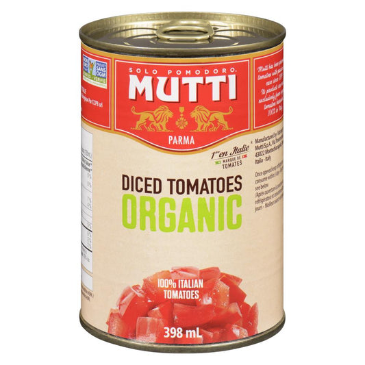 MUTTI ORGANIC DICED TOMATOES, 12 X 398 ML
