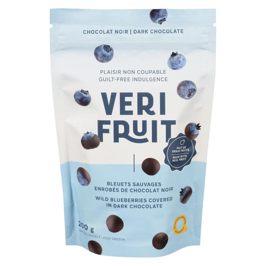 VERIFRUIT BLUEBERRIES DARK CHOCOLATE, 8 X 200 G