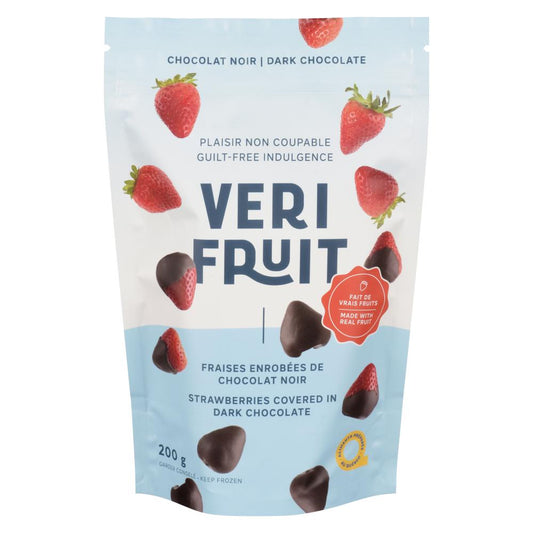 VERIFRUIT STRAWBERRIES DARK CHOCOLATE, 8 X 200 G