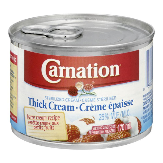CARNATION THICK CREAM 25% MILKFAT, 48 X 170 ML