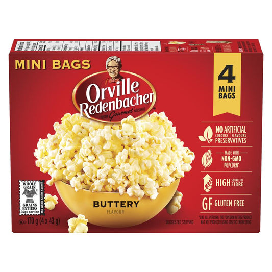 ORVILLE REDENBACHER'S BUTTER POPCORN, 12 X 4 X 42.50 G