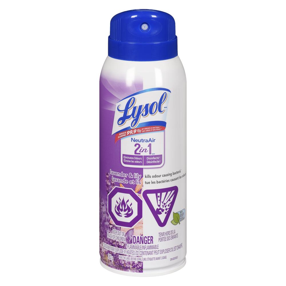 LYSOL DISINFECTANT SPRAY LAVENDER, 6 X 1 UN