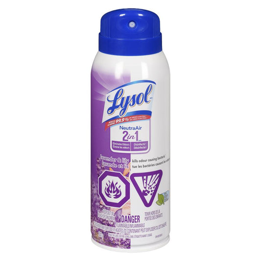 LYSOL DISINFECTANT SPRAY LAVENDER, 6 X 1 UN