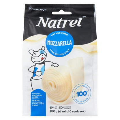 NATREL MOZZARELLA CHEESE ROLLS, 8 X 100 G