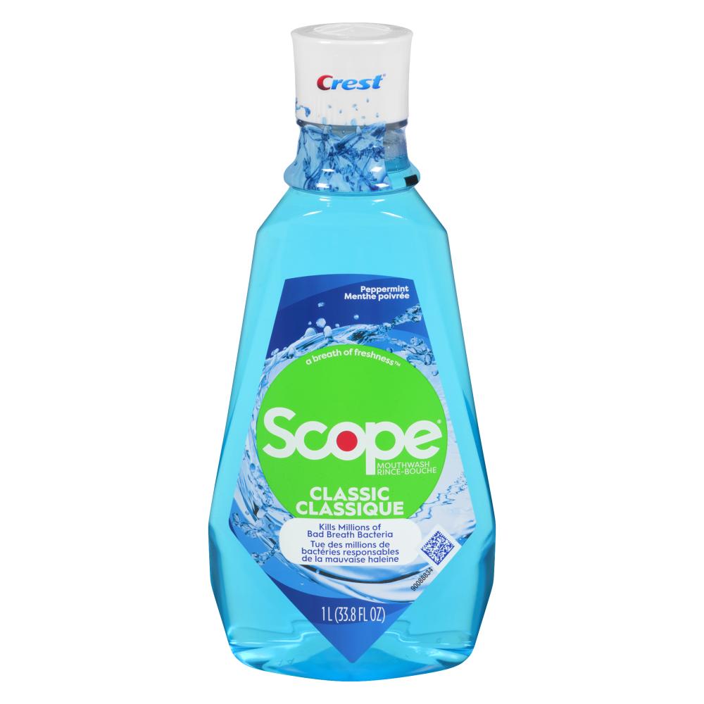 CREST SCOPE MOUTHWASH PEPPERMINT, 6 X 1 L