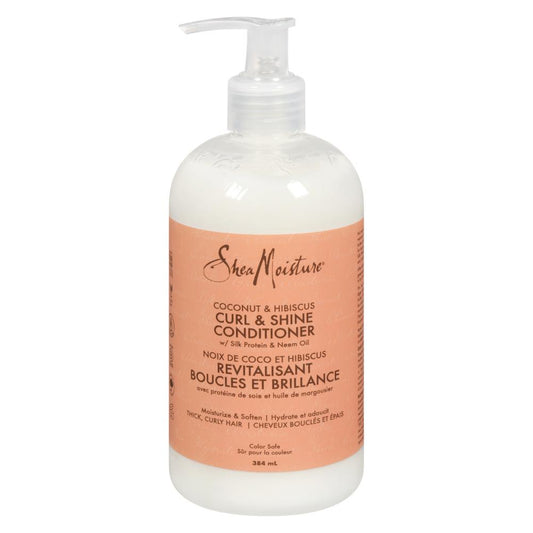 SHEA MOISTURE COCONUT & HIBISCUS CURL & SHINE, 4 X 384 ML