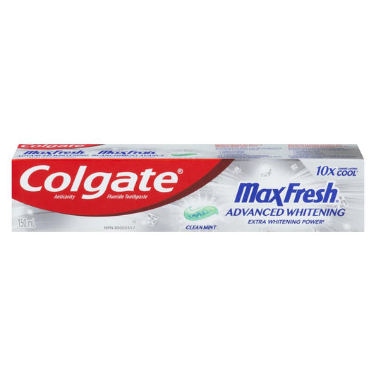 COLGATE MAXFRESH WHITE TOOTHPASTE, 24 X 150 ML