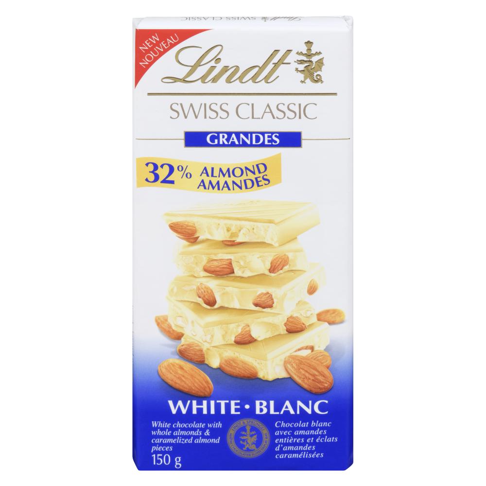 LINDT GRANDES WHITE ALMONDS, 14 X 150 G