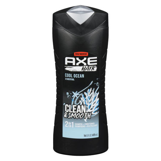 AXE SHAMPOO COOL OCEAN 2-IN-1, 4 X 473 ML