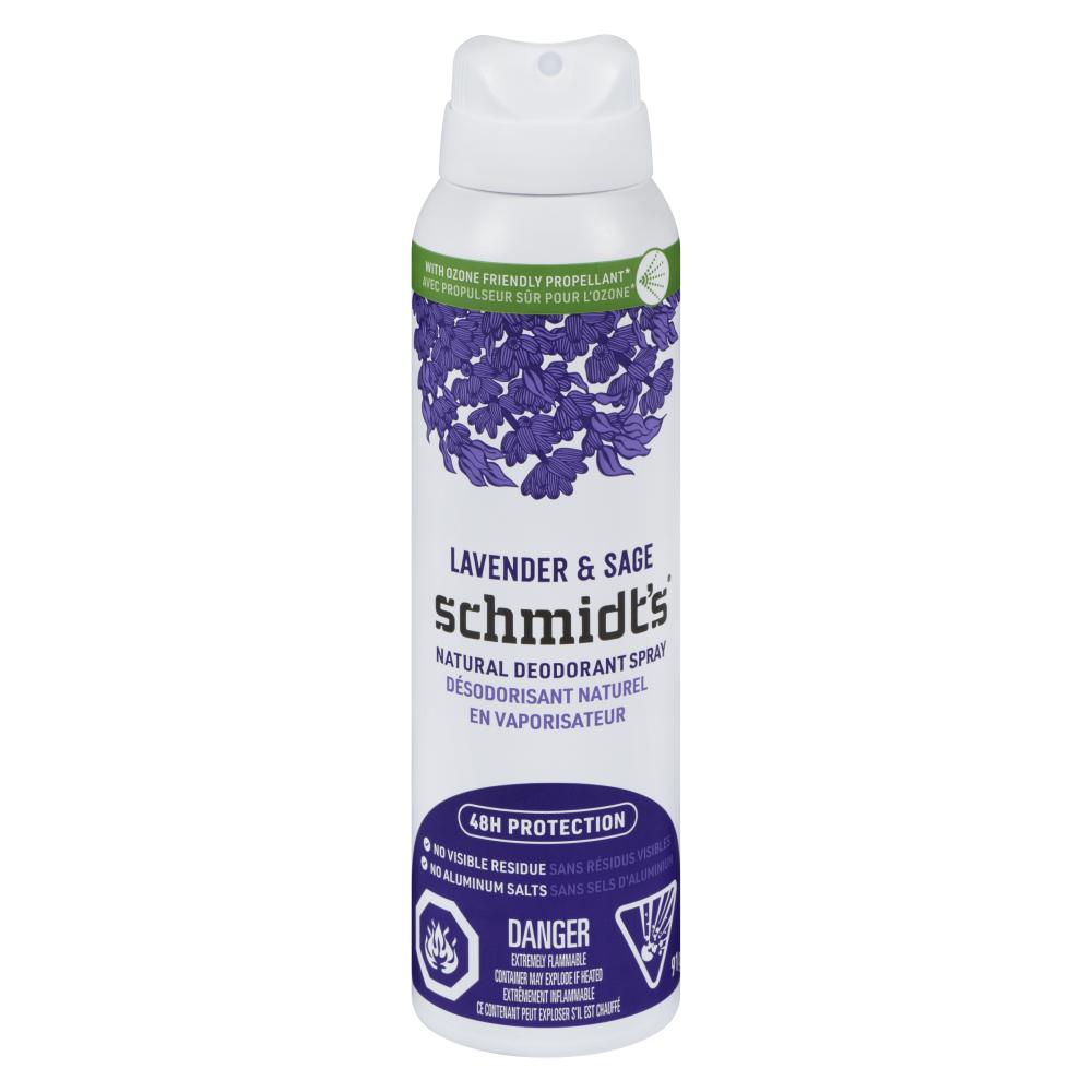 SCHMIDT LAVENDER SAGE DEODORANT SPRAY, 3 X 91 G