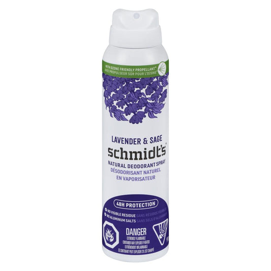 SCHMIDT LAVENDER SAGE DEODORANT SPRAY, 3 X 91 G