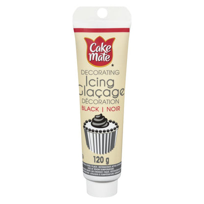 CAKEMATE DECORATING BLACK ICING, 12 X 120 G