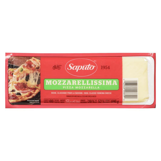 SAPUTO MOZZARELLA CHEESE 20% MILK FAT, 12 X 690 G