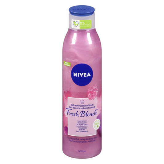 NIVEA SHOWER GEL FRESH BLEND FRUITY FRAMBERRY, 6 X 500 ML