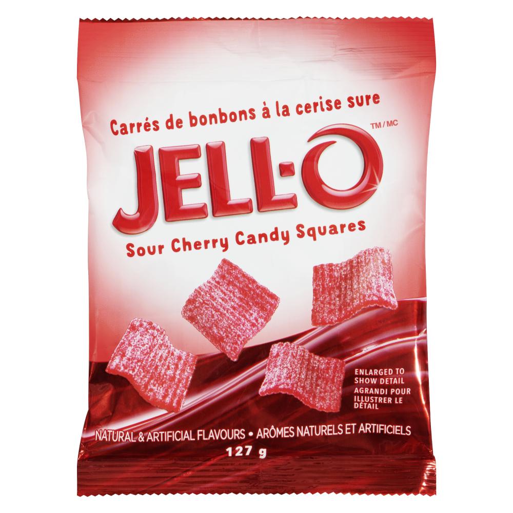 JELL-O SOUR CHERRY BNBNS SQUARES, 12 X 127 G