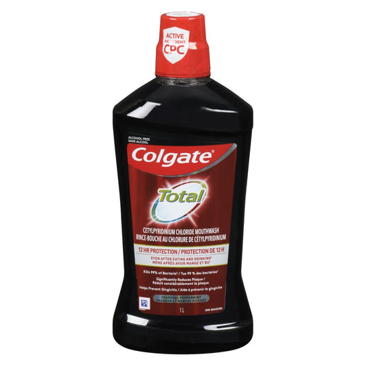 COLGATE TOTAL CHARCOAL MOUTH RINSE, 6 X 1 L