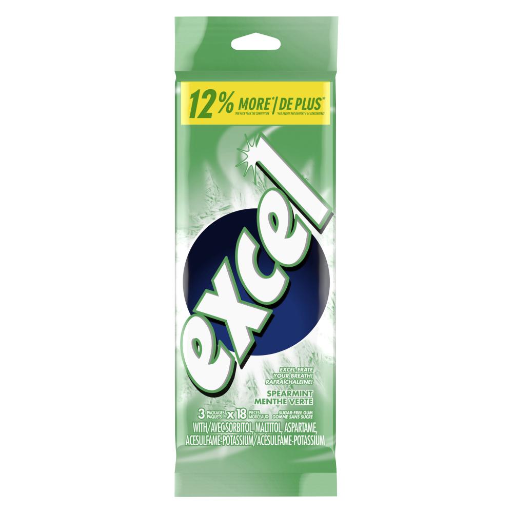 EXCEL GUM GREEN MINT, 10 X 3 UN