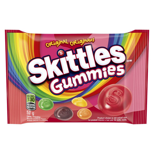 SKITTLES GUMMIES ORIGINAL CANDY, 18 X 57 G